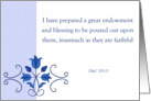 D&C 105:12 Endowment Card