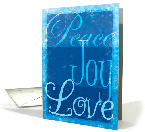 Peace Joy Love -blue card (1199580)