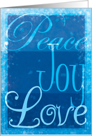Peace Joy Love -blue
