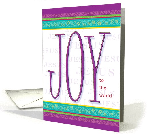 Joy to the World, the name of Jesus in the background card (1199630)