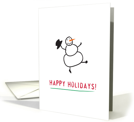 Happy Holidays! dancing snowman card (1199646)