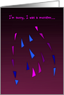 Monster Sorry card