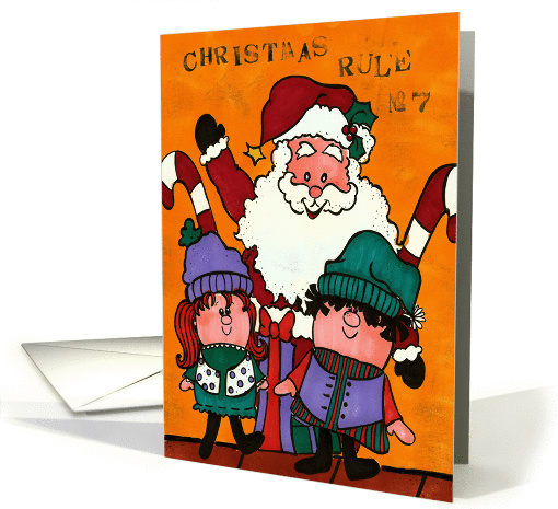Santa and his elves card (101560)