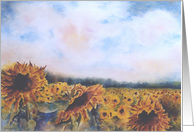 Dancing with the sunflowers card