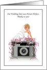 Picture Perfect Wedding Day Thank You Card for Photographer card