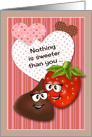 Chocolate and Strawberry Love Romance card