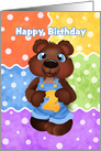 Boy Bear Cub Two Year Old Happy Birthday card