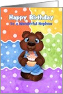 Custom Little Boy Bear Cub Birthday for Boys card