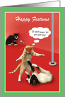 Cat Humor Happy Festivus card