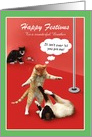 Custom Cat Humor Happy Festivus card