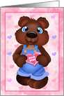 Bear Hugs Boy Bear Valentine card