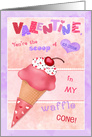 Ice Cream Humor Valentine card