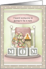 Patchwork Bunny Congratulation Becoming a Mom card