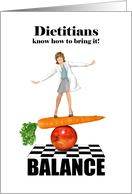 Balancing Dietician Registered Dietician Day card