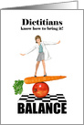 Balancing Dietician Registered Dietician Day card