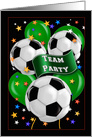 Soccer Team Party Invitations card