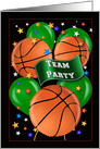Basketball Theme Team Party Invitation card