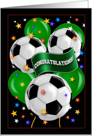 Soccer Theme Congratulations card
