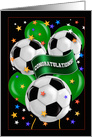 Soccer Theme Congratulations card