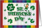 Custom Front St Patricks Day Clovers card