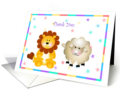 Lion and Lamb Thank You card (1084338)
