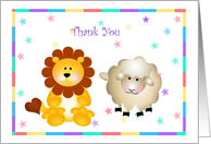 Lion and Lamb Thank You card