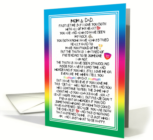 Coming Out of Closet to Mom and Dad card (1205470)
