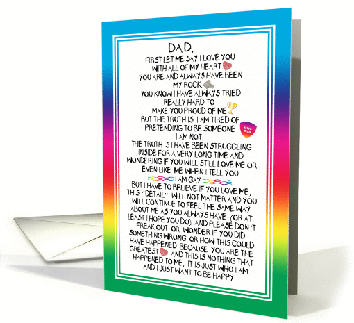 Coming Out of Closet to Dad card (1205478)