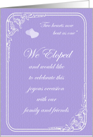 Two Hearts Reception Invitation card