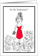Bridesmaid Wedding Attendant Invitation card