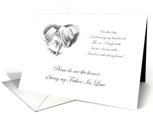 Cowboy and Cowgirl Children Father In Law Invitation card (133786)