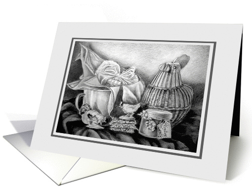 Rustic Chicken Themed Still Life Blank card (133906)