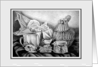 Rustic Chicken Themed Still Life Blank Card