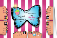 Spoiled Girl Spa Day Birthday Party Invitation card