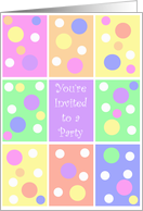 Polka Dot Party Invitation Card