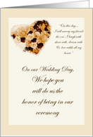Wedding Be In Ceremony Invitation Floral Antique Roses Card