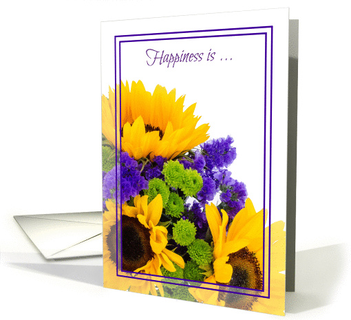 Sunflower Bouquet Happy Grandparents Day card (1375378)