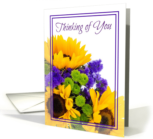 Sunflower Bouquet Thinking of You card (1375394)