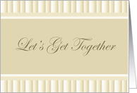 Let’s Get Together Invitation Hearts and Textured Monotone Beige Design card