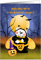 Daughter Teddy Bear Bee Happy Halloween card