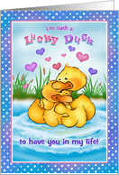 Lucky Duck Happy Valentines Day card
