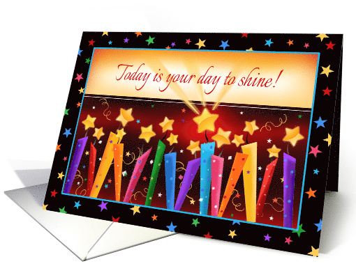 Shining Star Candles Business Birthday card (1410750)