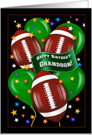 Football Theme Happy Birthday Grandson card