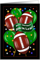 Football Theme Happy Birthday Son In Law card