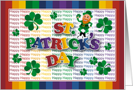 Rainbow Leprechaun Happy St Patricks Day card