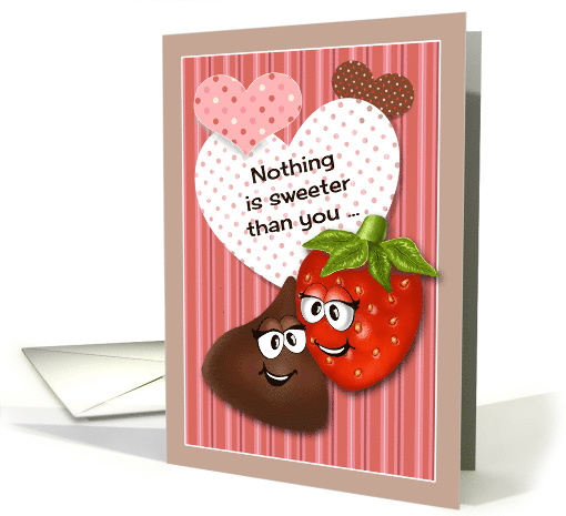 Chocolate and Strawberry Love Romance card (1468500)