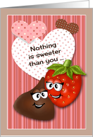 Chocolate and Strawberry Valentine card