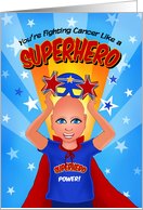 Kids Superhero Thinking of You Cancer Patients card