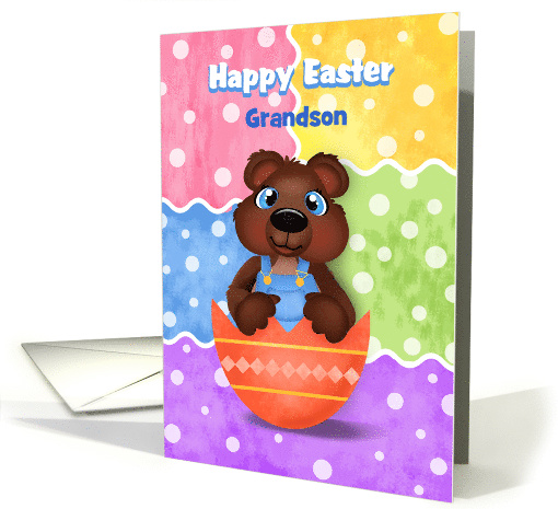 Boy Bear Cub Custom Happy Easter card (1469366)