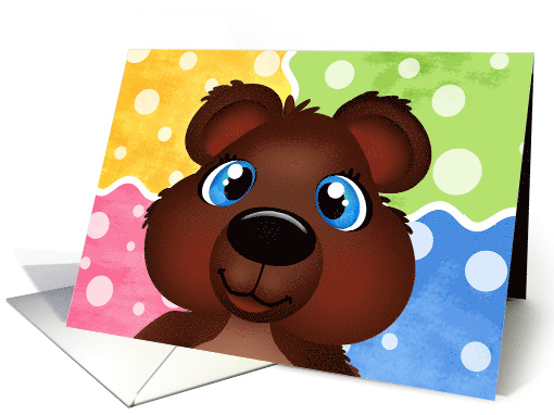 Teddy Bear Blank Note Card for Kids card (1469498)